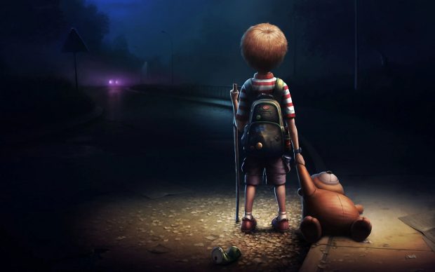 Kid Lonely Wallpaper HD.