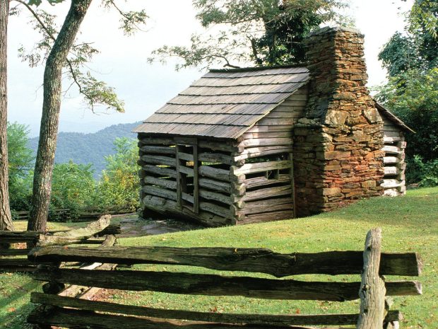 Log Cabin Wallpaper HD.