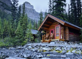 Log Cabin Wallpaper HD Free download.