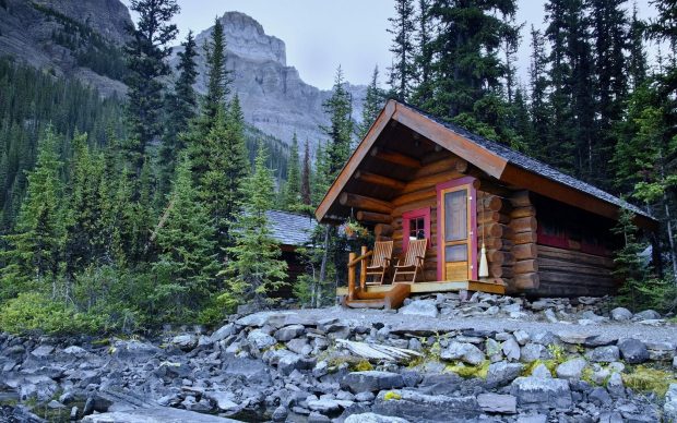 Log Cabin Wallpaper HD Free download.