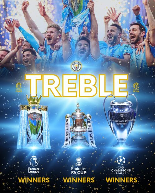 Manchester City Treble 2023 Champions Wallpaper for Desktop (7).