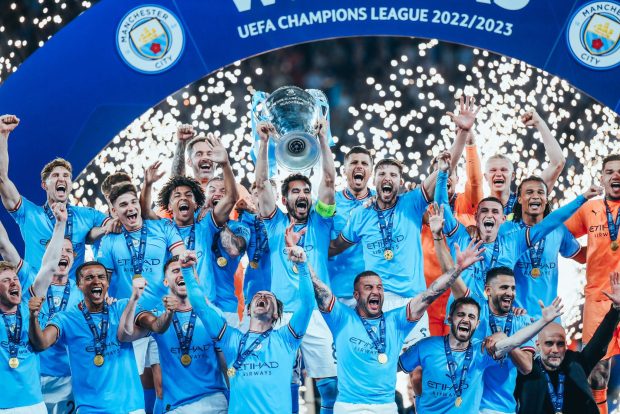 Manchester City UEFA Champions League 2023 Winners Wallpaper (5).