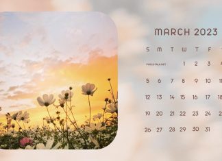 March 2023 Calendar Background Desktop.