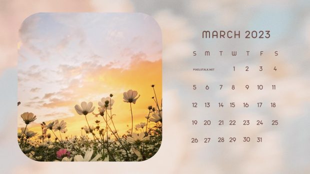 March 2023 Calendar Background Desktop.