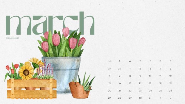 March 2023 Calendar Background HD Free download.