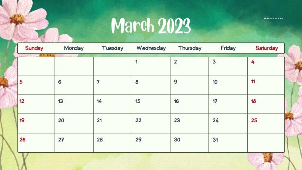 March 2023 Calendar Wallpaper Desktop 1920x1080.