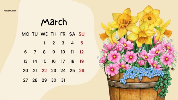 March 2023 Calendar Wallpaper Desktop.