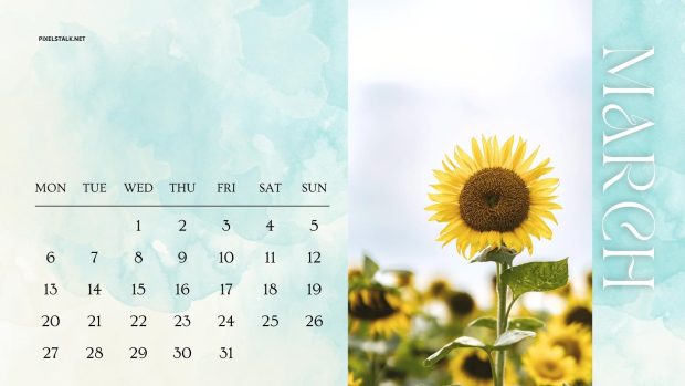 March 2023 Calendar Wallpaper Free Download.