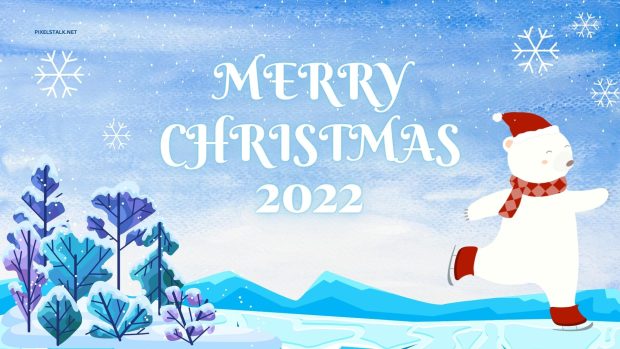 Merry Christmas 2022 Wide Screen Wallpaper HD.