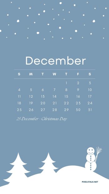 Minimalist December 2022 Calendar Phone HD Wallpaper.