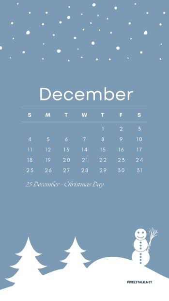 Minimalist December 2022 Calendar Phone HD Wallpaper.