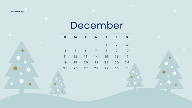Minimalist December 2022 Calendar Wallpaper HD.