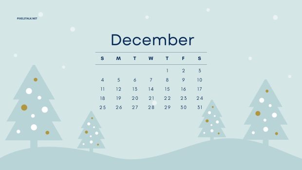 Minimalist December 2022 Calendar Wallpaper HD.