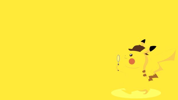 Minimalist Detective Pikachu Wallpaper HD.