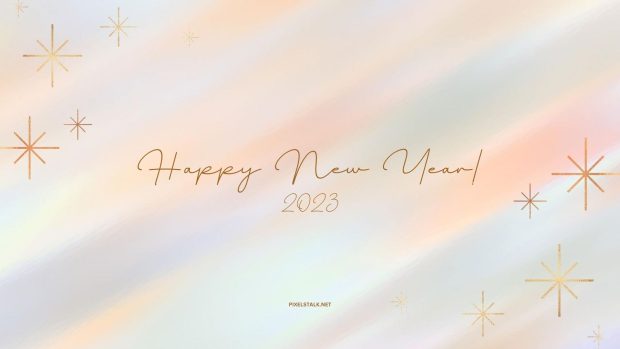 Minimalist Happy New Year 2023 Background.