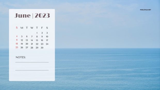 Minimalist June 2023 Calendar Wallpaper HD.