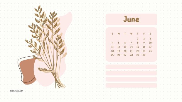 Minimalist June 2023 Calendar Wallpaper HD.