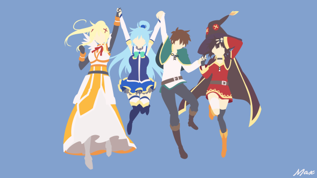 Minimalist Konosuba Background HD.