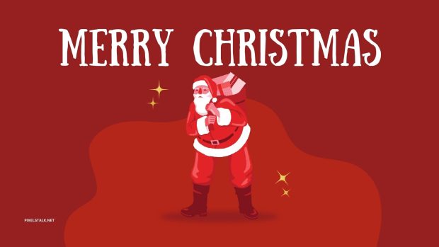 Minimalist Merry Christmas Background.