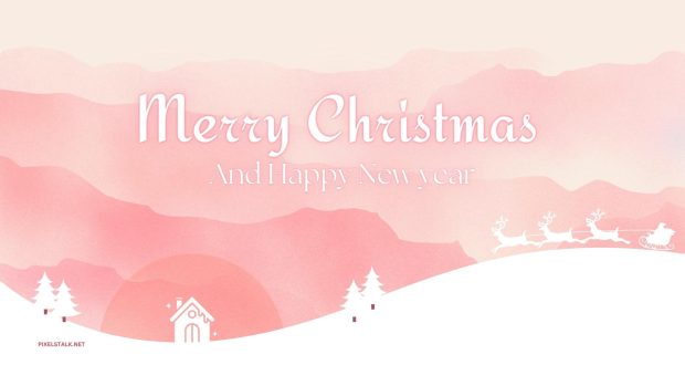 Minimalist Merry Christmas Wallpaper HD.