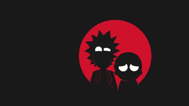 Minimalist Rick And Morty Desktop Wallpaper HD.