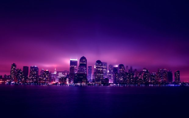 Neon Skyline Wallpaper HD.