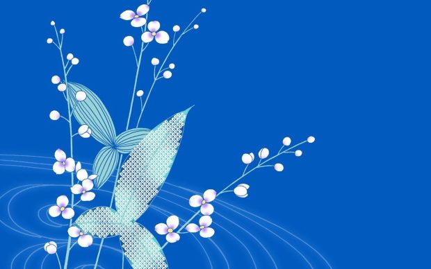 New Blue Flower Background.