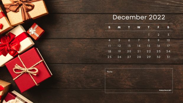 New December 2022 Calendar Background.