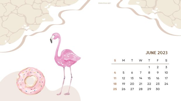 New June 2023 Calendar Wallpaper.