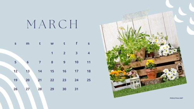 New March 2023 Calendar Background.