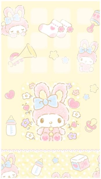 New My Melody Background.