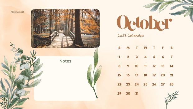 October 2023 Calendar Backgrounds HD Free download.