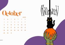 October 2023 Calendar Desktop Wallpaper.