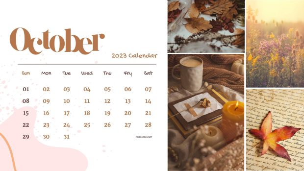 October 2023 Calendar HD Wallpaper Free download.