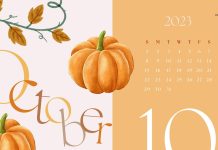 October 2023 Calendar Wallpaper Desktop.