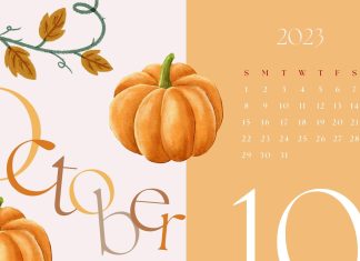 October 2023 Calendar Wallpaper Desktop.