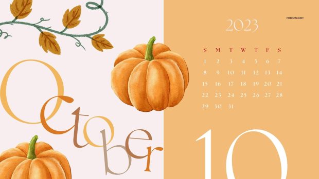 October 2023 Calendar Wallpaper Desktop.