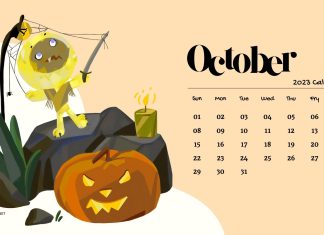 October 2023 Calendar Wide Screen Backgrounds.