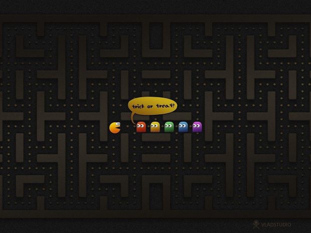 Pacman Wide Screen Wallpaper HD.