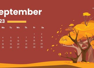 September 2023 Calendar HD Wallpaper Free download.