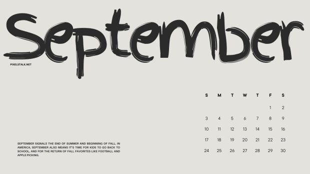 September 2023 Calendar Wide Screen Wallpaper.