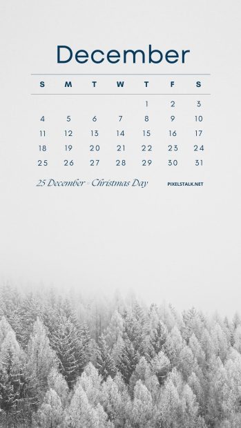 Snow December 2022 Calendar Phone HD Wallpaper.
