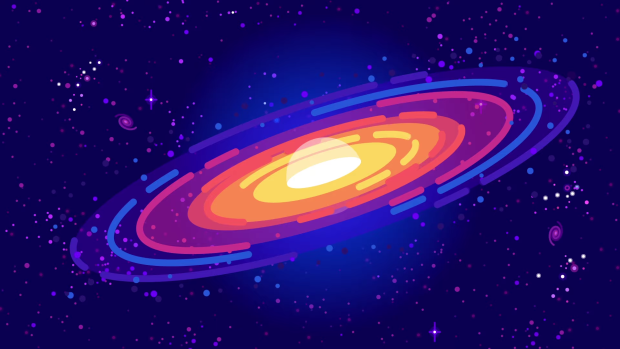 Space Kurzgesagt Wallpaper HD.