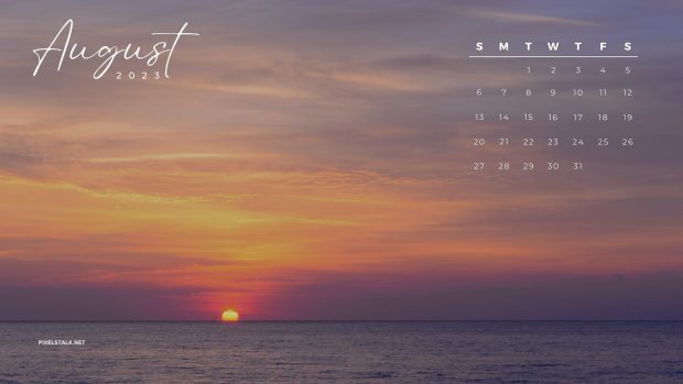 Summer August 2023 Calendar Backgrounds.