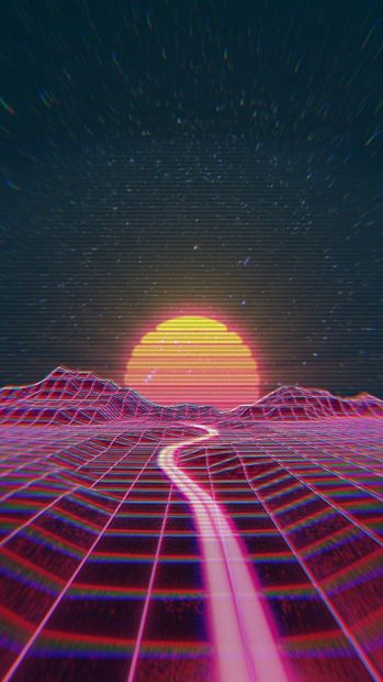 Sun Retro Aesthetic Wallpaper HD.