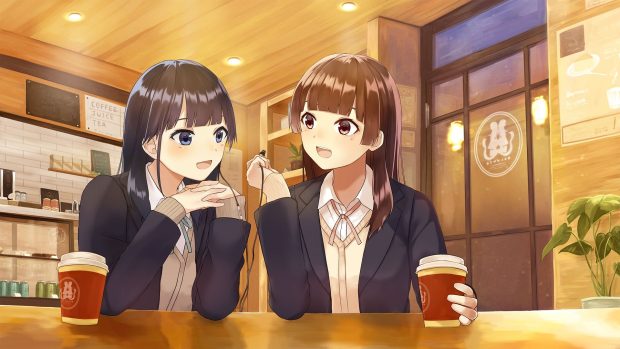 The best Anime Cafe Background.