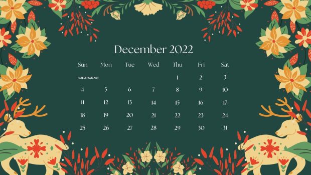 The best December 2022 Calendar Background.