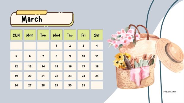 Top Free March 2023 Calendar Wallpaper Desktop.