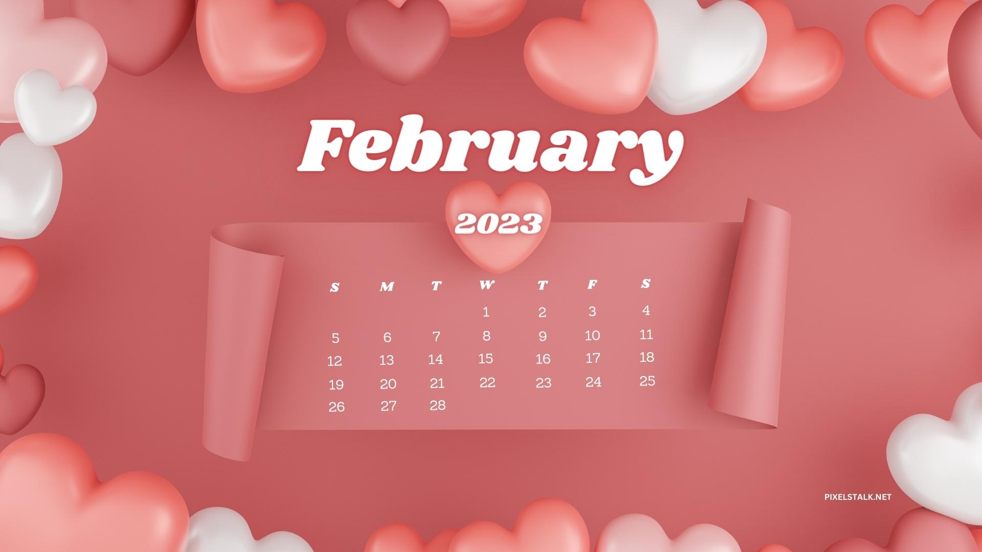 February 2023 Calendar Desktop Wallpapers 