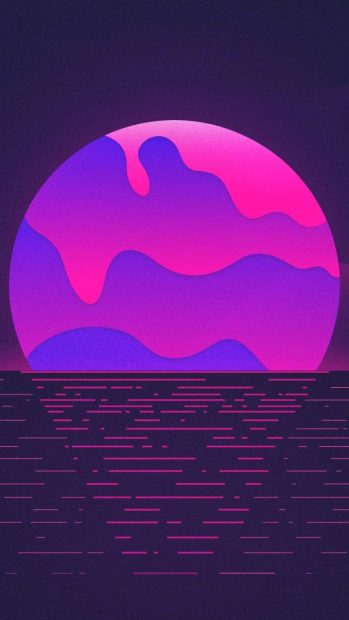 Vaporwave Phone Wide Screen Wallpaper.